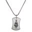 Picture of Silver-Tone Stainless Steel Polished Dog tag and Charm Black Leather Necklace
