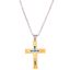 Picture of Two-Tone Stainless Steel Men's Religious Cross Necklace