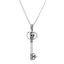 Picture of Silver-Tone Stainless Steel with Oxidized Skull Key Necklace