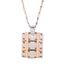 Picture of Two-Tone Rose Stainless Steel Men's Screw Dog Tag Hesche Chain Necklace