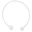 Picture of Silver-Tone Stainless Steel IP White Fresh Water Pearl Ends Collar Necklace