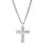Picture of Silver-Tone Stainless Steel Convex Cross Curb Chain Men's Necklace