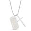Picture of STAINLESS STEEL CROSS & PRAYER DOGTAG ON 24 BOX CHAIN NECKLACE