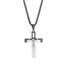 Picture of Two-Tone Stainless Steel Men's Prayer Crucifix Pendant Box Chain Necklace