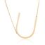 Picture of Gold-Tone Stainless Steel U Initial Cable Chain Necklace