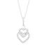 Picture of Sterling Silver Cubic Zirconia Overlapping Open Heart Pendant