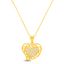 Picture of Sterling Silver Cubic Zirconia Polished Open Border Design Heart Pendant