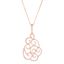 Picture of Rose-Tone Brass Cubic Zirconia Swirl Pendant Cable Chain Necklace