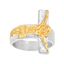 Picture of Two-Tone Stainless Steel Men's Crucifix Ring Size 9