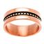 Picture of Two-Tone Stainless Steel Beaded Center Eternity Band Ring 9