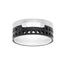 Picture of Two Tone Black Stainless Steel Small Circle Cut outs Ring Size 9