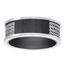 Picture of Two-Tone Stainless Steel Men's Black Wire Design Band Ring Size 9