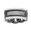 Picture of Two-Tone Stainless Steel Men's Wire Design and Curb Chain Band Ring Size 9