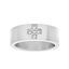 Picture of Silver-Tone Stainless Steel Men's Cubic Zirconia Cross Polished Band Ring Size 10