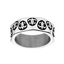 Picture of Silver-Tone Stainless Steel Men's Oxidized Fleur Di Lis Design Eternity Band Ring Size 11
