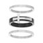 Picture of Two-Tone Stainless Steel Men's Sideways Cross Design Band Ring Size 9