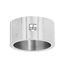 Picture of Silver-Tone Stainless Steel Men's Bezel Square Crystal Textured Band Ring Size 11