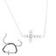 Picture of Silver-Tone Brass Cubic Zirconia Adjustable Cross Bracelet and Necklace Set