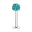 Picture of Aquamarine Faceted Crystal Body Piercing in Stainless Steel