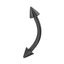 Picture of Double Arrow Head Body Piercing in Black IP Stainless Steel