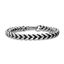 Picture of Steve Madden Men's Burnished Silver-Tone Stainless Steel 9 Twisted Bracelet