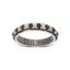 Picture of Silver-Tone Stainless Steel Oxidize Stud Texture Band Ring Size 11